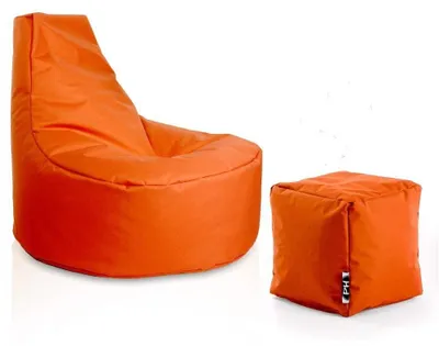 Produktbild von Gaming-Stuhl mit Set aus Sitzsäcken in Würfelform