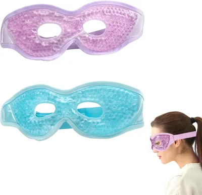 Produktbild von Venezianische Maske 2 Stück Augenmaske, kühlendes Gel, kühlende Maske, warme Augen, kühlende Brille, kühlende, wiederverwendbare kühlende Augenmaske f