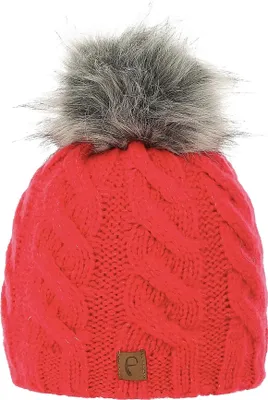 Produktbild von Faera Beanie Bommelmütze mit Zopfmuster Gefüttert One Size