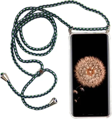 Immagine prodotto di Catena per smartphone Samsung Galaxy S9 - Custodia da collo per smartphone con cordino - Cordino con custodia, colore verde