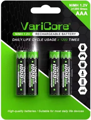 Image de VariCore VC-AAA 1000mAh 4er-Pack Ni-MH Batterien