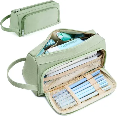 Produktbild von OKWISH Federmäppchen mäppchen federtasche federmappe etui Schule Kapazität fürschlamppermäppchen federpenal schulmäppchen Aesthetic Pencil case Grün