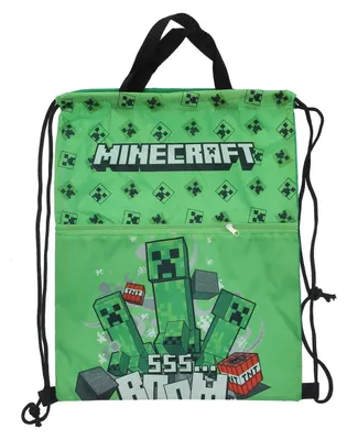 Produktbild von Minecraft Turnbeutel für Kinder – Leichter Sportbeutel mit Kordelzug