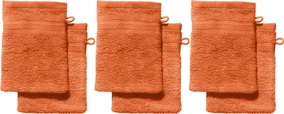 Produktbild von REDBEST Waschhandschuh Chicago" 6er-Pack terra 15x21 cm"