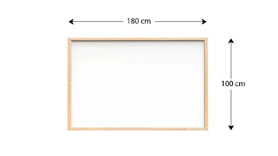 Zdjęcie produktu dla Tablica suchościeralna magnetyczna biała 180x100 cm rama drewniana naturalna