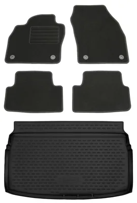 Produktbild von Gummi-Kofferraumwanne + Fußmatten Set für VW T-Cross, Bj. 5/2019-