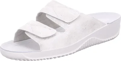 Produktbild von Rohde Damen Pantolette aus Leder mit zartem Metallic-Schimmer Soltau-40 1958, Größe:42 EU, Farbe:Weiß