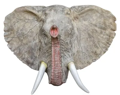 Produktbild von Casa Padrino Deko Wandfigur Elefant Grau 215 x 67 x H. 170 cm - Luxus Wanddekoration