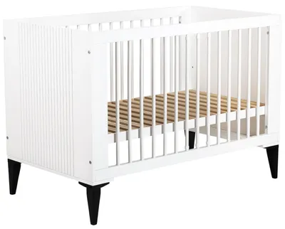 Zdjęcie produktu dla Łóżeczko dziecięce MIA 120x60 białe/czarne