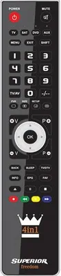 Image de Télécommande Pour 4 Appareils Tv, Sat Etc... Avec Cordon Programmateur Intégré- Noire - Mbg France