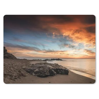 Produktbild von MuchoWow® Mauspad Mousepad Strand - Steine - Abend - Himmel - Natur 23x19 cm - Mousepads - Maus Mat - Pad - Mausunterlage - Schreibtischunterlage - Mauspad
