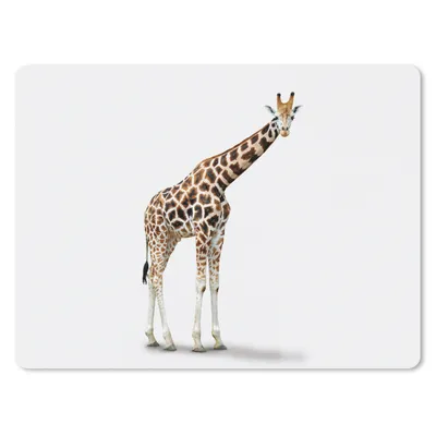 Produktbild von MuchoWow® Mauspad Mousepad Giraffe - Tiere - Weiß - Jungen - Mädchen - Kinder 23x19 cm - Mousepads - Maus Mat - Pad - Mausunterlage - Schreibtischunterlage - Mauspad
