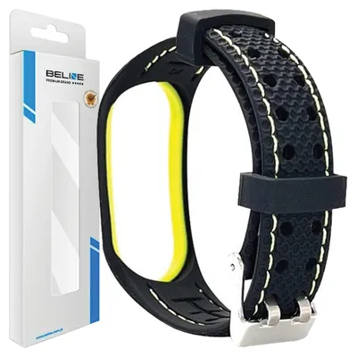 Image de Beline Mi Band 3/4 Sports Strap, Black/Lime, Black/Lime