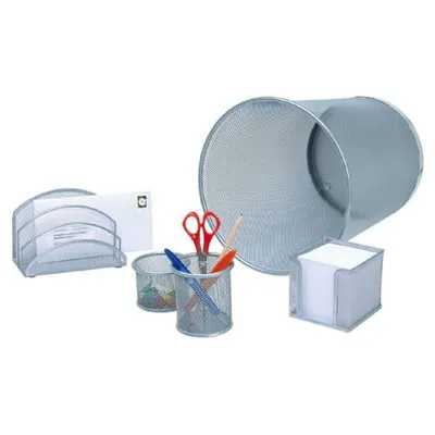 Produktbild von WEDO Schreibtisch Set Office aus Drahtmetall silber