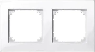 Immagine prodotto di Merten Telaio a 2 ingressi M-plan bianco polare lucido 515219 (515219)