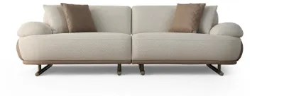 Produktbild von Elegantes 3-Sitzer Sofa in Beige mit zeitlosem Design