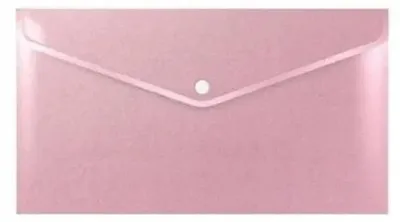 Image de Dossier perforé A6 en plastique PP, couleur rose "stardust" - Biurfol