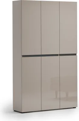 Produktbild von Dmora Multifunktionsschrank Groß Unter 120x200h cm Beige, Schubladen 20 Regalfächer