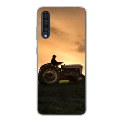 Produktbild von MuchoWow® Handyhülle Schutzhülle Hülle für Samsung Galaxy A30s Traktor - Landwirt - Nebel Silikon Softcase Handy Hülle - Karteninhaber
