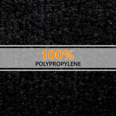 Zdjęcie produktu dla Wycieraczka 60x90 cm, czarna, wodoodporna i zmywalna, antypoślizgowa, do drzwi wejściowych