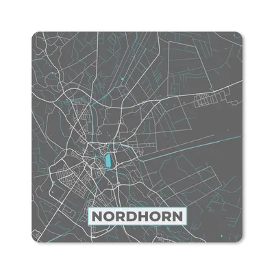 Produktbild von MuchoWow® Mauspad Mousepad Blau - Deutschland - Karte - Stadtplan - Nordhorn 30x30 cm - Mousepads - Maus Mat - Pad - Mausunterlage - Gaming