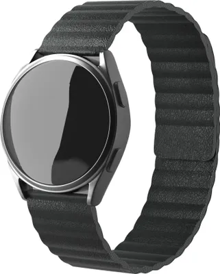 Produktbild von Strap-it Samsung Galaxy Watch 5 Pro Lederschlaufenband (Schwarz)