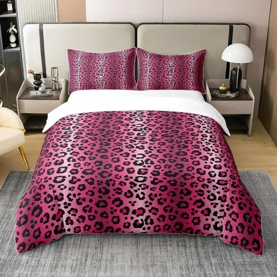 Productafbeelding van Omgoods - 100% Katoenen Dekbedovertrek Set met Luipaardprint