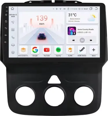 Immagine prodotto di Autoradio con Bluetooth e CarPlay per Dodge Ram 1500/2500 e 3500 (2013-2018) – Compatibile con Apple e Android – Impianto stereo – Sistema di navigazione – 3 GB di RAM, 32 GB di memoria