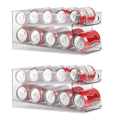 Produktbild von 2x VOSSBACH Kühlschrank Dosen Organizer für 250ml/330ml Getränkedosen Dosenspender Dosenhalter Getränkehalter