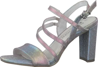 Produktbild von MARCO TOZZI Damen Sandalette by GMK Regenbogen Metallic bunt multi 2-88304-20, Größe:40 EU, Farbe:Mehrfarbig
