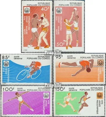 Produktbild von Briefmarken Kongo (Brazzaville) 1975 Mi 496-501 (kompl.Ausg.) postfrisch Vorolympisches Jahr