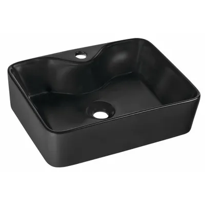 Produktbild von Sapho BALENA Keramik-Waschtisch 48x37 cm, Schwarz matt