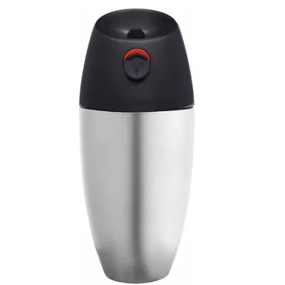 Produktbild von Premium Edelstahl-Kaffeetasse mit Vakuumisolierung – To Go – Thermobecher Reisebecher Push & Drink – 300 ml – Chrom