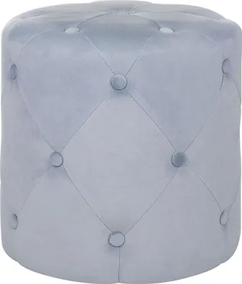 Obrázek produktu pro BELIANI Puf sametový šedý 40 x 40 cm, prošívaný glamour