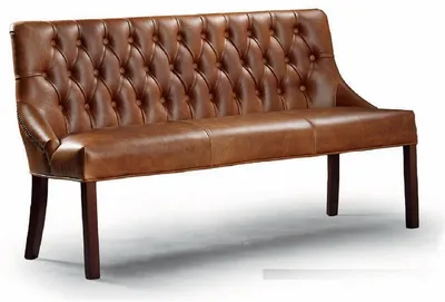 Obrázek produktu pro Casa Padrino lavice Chesterfield z pravé kůže hnědá 160 cm
