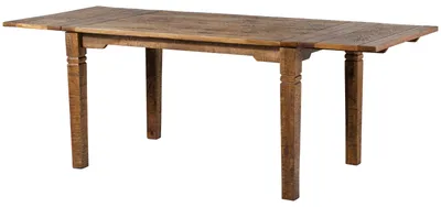 Produktbild von MASSIVMOEBEL24.DE Esstisch mit Ansteckplatten Mango 140-180x90x76 dunkelbraun geölt RODEZ #124