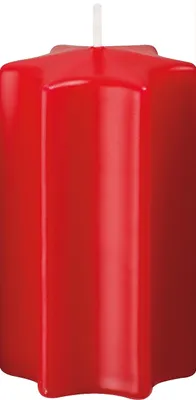 Produktbild von Sternkerzen Rot 100 x 60 mm, 8 Stück