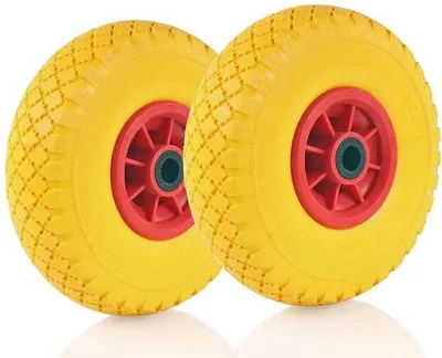 Productafbeelding van Paar Massief Rubberen Wisselwielen voor Kruiwagens of Karren