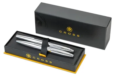 Produktbild von Cross Geschenkset Calais Glanz-Chrom, Kugelschreiber+Füller