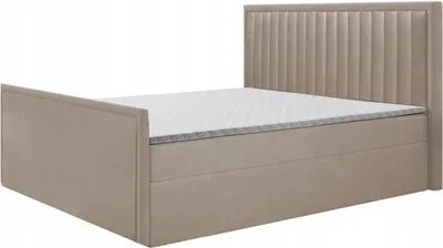 Produktbild von Boxspringbett RIKO 2 , Topper Federkern , 160 x 200 cm , ( Creme - Manila 02 )