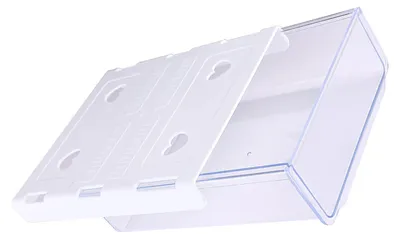 Zdjęcie produktu dla Samoprzylepny organizer pod biurko – kompaktowe pudełko do przechowywania artykułów biurowych i dokumentów, przezroczyste, białe