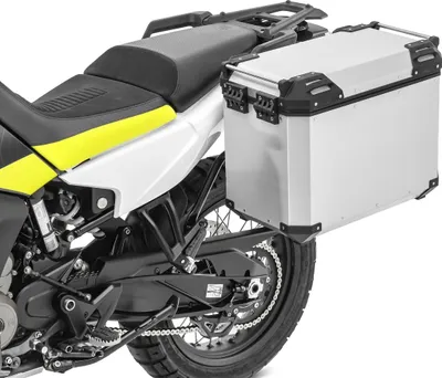 Obrázok produktu pre Hliníkový bočný kufor na motorku 48 litrov # QP48 strieborný