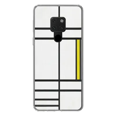Produktbild von MuchoWow® Handyhülle Schutzhülle Hülle für Huawei P40 Lite Komposition in Weiß, Rot und Gelb - Piet Mondrian Silikon Softcase Handy Hülle - Handy