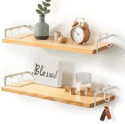 Immagine prodotto di Moderno scaffale decorativo da 40 cm, bianco e nero, metallo e legno