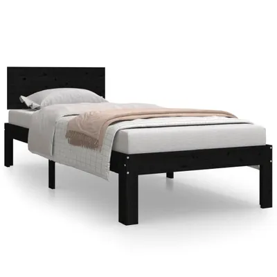 Obrázek produktu pro vidaXL Postel z masivu černá 75x190 cm