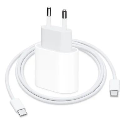 Produktbild von Apple 20W USB-C Power Adapter+ Apple 1m 60W USB-C Ladekabel Ladegerät iPhone 16 15Pro Max Macbook iPad