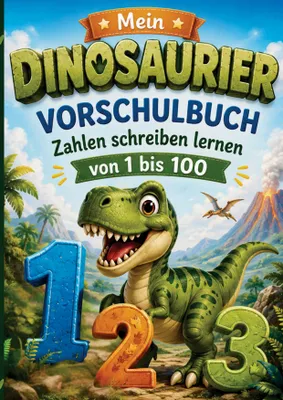 Produktbild von Mein Dinosaurier Vorschulbuch - Zahlen schreiben lernen von 1 bis 100