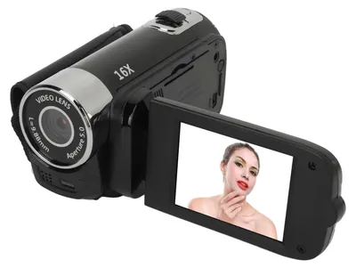 Produktbild von Videokamera-Camcorder - HD 1080P - Digitale Zoom - Drehbares Display - Vlog-Camcorder - Geeignet für Studenten