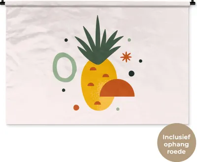 Produktbild von MuchoWow® Wandteppich Wandbehang Ananas - Tropisch - Obst 150x100 cm Tapisserie Dekoration Wandtuch - Waschbar - Tapisserien - Wand-Decke