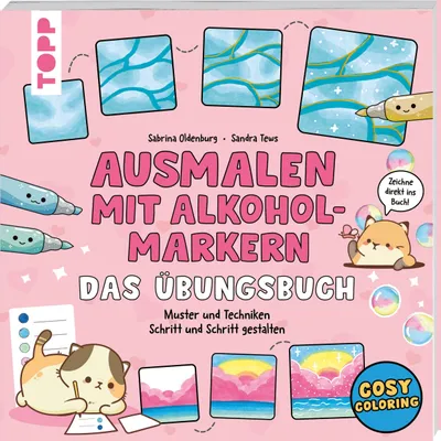 Produktbild von Ausmalen mit Alkoholmarkern - das Übungsbuch